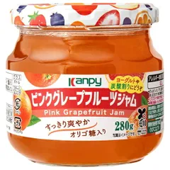 カンピー ピンクグレープフルーツジャム 280g瓶×6個入| 送料無料 ジャム スプレッド 朝食ジャム オリゴ糖 グレープフルーツ ピングレ ストック コンフィチュール はちみつ 蜂蜜 ハニー シリアル グラノーラ パン ケース買い まとめ買い 業者 仕入れのサムネイル