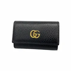 グッチ(Gucci) グッチ アクセサリー・キーケース GGマーモント 456118 レザー ブラック レディース P2295961