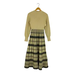 ユーズドフルギ USED古着 BLUE EAST 選べる2丈・チェックジャガードニットワンピース レディース 表記無 