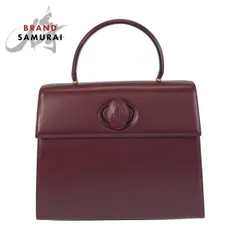 美品 CARTIER カルティエ マストライン ボルドー ゴールド金具 レザー ハンドバッグ レディース 500783【中古】