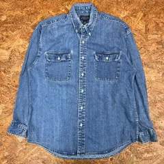 古着 アメカジ ボタンダウン デニムシャツ M トップス ヴィンテージ ビンテージ VINTAGE ユーズド USED