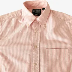 Gitman Bros Vintage オックスフォード BDシャツ 15 米国製 ストライプ コットン100% ボタンダウンシャツ USA製 メンズ M相当