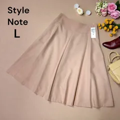 新品　ベルメゾン　ベージュピンク　フレアスカート　StyleNote スタイルノート　大きいサイズ　L〜LL