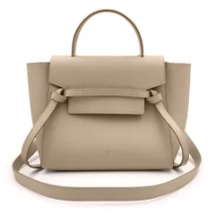 セリーヌ 189153ZVA.18LT ベルトバッグ マイクロ 2WAY 斜め掛け ショルダー グレインドカーフスキン レザー ライトトープ ベージュ ハンドバッグ ゴールド金具 CELINE（未使用　展示品）