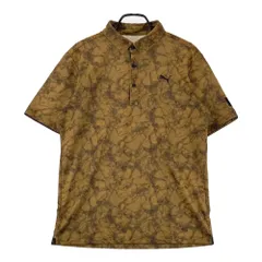 サイズ：XL PUMA GOLF プーマゴルフ  半袖ポロシャツ 総柄 ブラウン系 [240101628458] ゴルフウェア メンズ ストスト