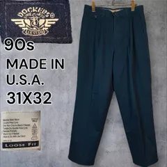 90s USA製 DOCKERS リーバイス チノパン W31 ネイビー 2タック ドッカーズ Levi's ワイドテーパード パンツ ボトムス ズボン ヴィンテージ vintage 古着