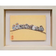 油彩画 松本弘 「里の民家」 F8号 油絵 額入り 風景画 真筆 肉筆画