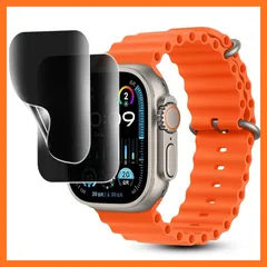 【新品】 【2 枚入り】対応 Apple Watch Ultra 49mm 2022 Apple Watch Ultra 2 2023用 覗き見防止フィルム Apple Watch 49mm 専用 】 覗き見 ふぃるむ 全面吸着 浮き防止 気泡レス キズ修 0