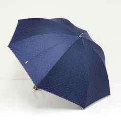 日傘 Polo Ralph Lauren ポロラルフローレン USED美品 晴雨兼用 ドット ポロ ネイビー 大きめ UV 遮光 55cm S3552