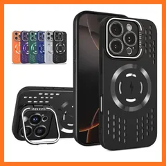 【新品】 YJKezhan for iPhone 14 Pro Max 用ケース MagSafeアクセサリー対応 スマホケース マグセーフ カバー マ新型カメラスタンドカップルシリカゲルケース隠し携帯スタンドレンズフィルム保護 高放熱 [耐衝撃] [柔軟T 0