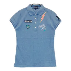 サイズ：1 PEARLY GATES パーリーゲイツ  半袖ポロシャツ 刺繍 ブルー系 [240001104485] ゴルフウェア レディース ストスト