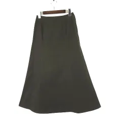 ブレンへイム BLENHEIM スカート フレア ロングスカート コットン M カーキ オリーブ