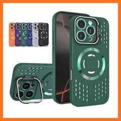 【新品】 YJKezhan for iPhone 14 Pro Max 用ケース MagSafeアクセサリー対応 スマホケース マグセーフ カバー マ新型カメラスタンドカップルシリカゲルケース隠し携帯スタンドレンズフィルム保護 高放熱 [耐衝撃] [柔軟T 1