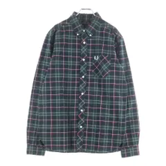 FRED PERRY (フレッドペリー) TARTAN SHIRT タータンチェック コットン ボタンダウン 長袖シャツ グリーン/レッド M1740 Z89のサムネイル
