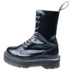 Dr.Martens (ドクターマーチン) JADON HI RAINBOW PATENT ジェイドンレインボー パテント 10ホール サイドジップ レースアップ ブーツ ブラック