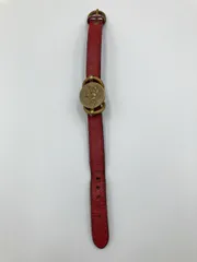 IL BISONTE ブレスレット レッド レザー・本革 真鍮