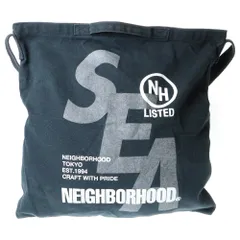 WIND AND SEA (ウィンダンシー) 21SS ×NEIGHBORHOOD ネイバーフッド ロゴプリント トートバッグ ブラック 211ELWSN-CG01S