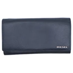 DIESEL (ディーゼル) ロゴプレート ロングウォレット 長財布 ブラック