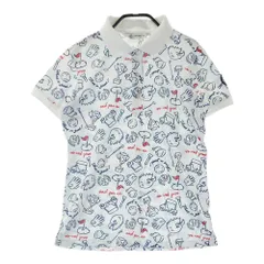 サイズ：M AND PER SE アンパスィ  半袖ポロシャツ 総柄 ホワイト系 [240101623823] ゴルフウェア レディース ストスト