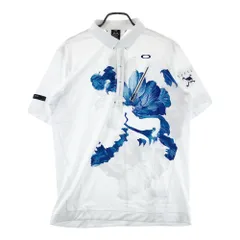 サイズ：2XL OAKLEY オークリー  半袖ポロシャツ ボタンダウン スカル 花プリント ホワイト系 [240101628433] ゴルフウェア メンズ ストスト