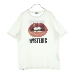 HYSTERIC GLAMOUR (ヒステリックグラマー) フロントロゴ リッププリント 半袖Tシャツ カットソー ホワイト 02182CT34