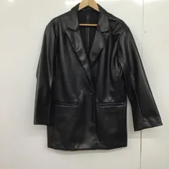 JEANASIS ジーナシス ジャケット、上着 ジャケット、ブレザー フェイクレザージャケット フロントボタン アウター