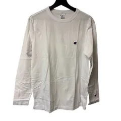 B084 Champion チャンピオン 長袖 Tシャツ ホワイト Lサイズ 綿100%