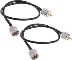 nanomaru M型 同軸ケーブル 延長ケーブル 中継 MP-MP PL259 アマチュア無線 UHF RG58 /U 50Ω オス (2本セット,  50cm)