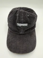 Supreme コーデュロイ キャップ ブラック USA製 ボックスロゴ シュプリーム 帽子
