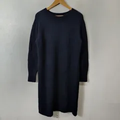 Theory luxe セオリーリュクス ニット ワンピース 長袖 スリット ウール シンプル ネイビー系 B425