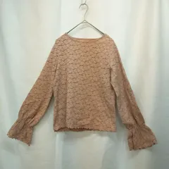 M1-02516【Women】GU(ジーユー) 長袖 カットソー (M) / ピンク系 K