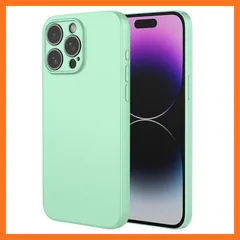 【新品】 【Robinsys】対応 iPhone 15 PRO MAX 6.7 inch ケース TPU（グリーン） ソフト タッチ シリコンケース 薄型 超軽量 指紋防止 擦り傷防止 全面保護 耐衝撃カバー スマホケース アイフォン15プロ マックス 6.7