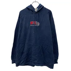 NBA ロゴスウェット パーカー LARGE ネイビー エヌビーエー プルオーバー フーディー ワンポイント刺繍 スウェット 秋物 a802-5586
