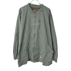 Carhartt ジャケット 2XL カーキ ジップアップ シンプル 胸ポケット ビッグサイズ アウター 春秋物 a802-5608