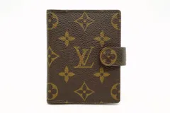 ルイ ヴィトン モノグラム アジェンダ ミニ R20007 カードケース 手帳 PVCレザー 茶 ブラウン Louis Vuitton 5106k