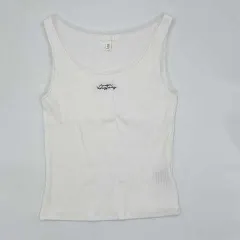 H＆M　エイチアンドエム　襟袖レースタンクトップ　ホワイト　Mサイズ　□〇