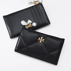 TORY BURCH トリーバーチ カードケース キラ ダイヤモンドキルト チャーム ジップカードケース 175011 レディース ブラック レザー フラグメントケース