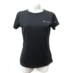 チャンピオン CHAMPION Tシャツ カットソー 半袖 刺繍 M 黒 ブラック /YI