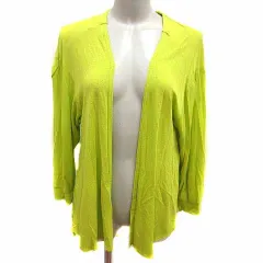 リフレクト Reflect カーディガン ニット 前身頃 長袖 9 M 黄緑 ライトグリーン /YK