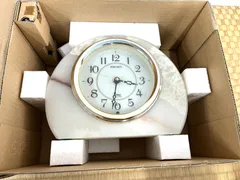 SEIKO  電波時計　置時計　オニキス　天然石