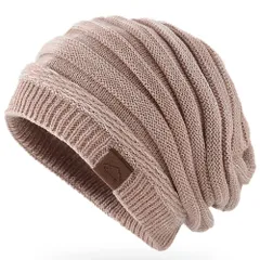 [Andeor] ニット帽 メンズ 冬 防寒 ふわふわ裏起毛・保温強化・360度美シルエット・静電気防止・大きいサイズ・伸縮性 保温 柔らかい シンプル おしゃれ 防風 無地 通勤・通学・自転車・スキー・スポーツ・アウトドア 男女兼用