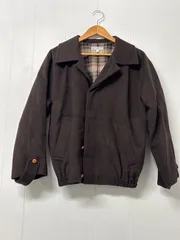 LANVIN ジャケット　ブルゾン　チェック　焦茶色　46 S