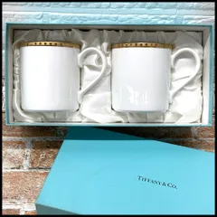 TIFFANY＆Co　ティファニー Gold Band ゴールドバンド　ペアマグカップ　箱付　現状品　YMO2-078-08-60