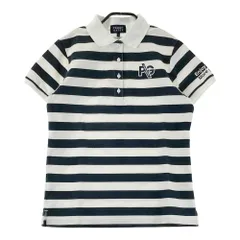 サイズ：1 PEARLY GATES パーリーゲイツ  半袖ポロシャツ ボーダー ホワイト系 [240101626358] ゴルフウェア レディース ストスト