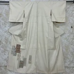 kimono+one◆kimonoarisa◆附下訪問着◆相良刺繍汕頭刺繍蘇州刺繍◆正絹◆袷◆広衿◆刺繍◆裄64.5肩丈163.5◆