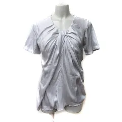 コムサイズム COMME CA ISM ブラウス 切替 カットソー 半袖 M グレージュ /YI