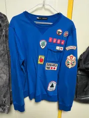 ディースクエアード2 ブルー パッチ スウェット