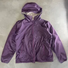 【k-48】UNIQLO ユニクロ　フリースジャケット　XL パープル　フード付き　防寒　ジップアップ　軽量　カジュアル　秋冬　定番カラー