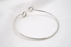ティファニー  ダブル オープン ハート バングル エルサペレッティ ブレスレット アクセサリー SV925 銀 シルバー TIFFANY&Co. 5209j