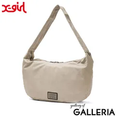 エックスガール ショルダーバッグ レディース 斜めがけバッグ 大きめ A4 X-girl バッグ ブランド 合皮 フェイクレザー ショルダー おしゃれ METAL PLATE LABEL SHOULDER BAG 105254053009 OFFWHITE